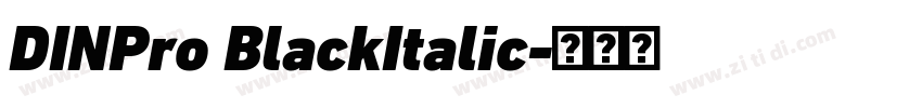 DINPro BlackItalic字体转换